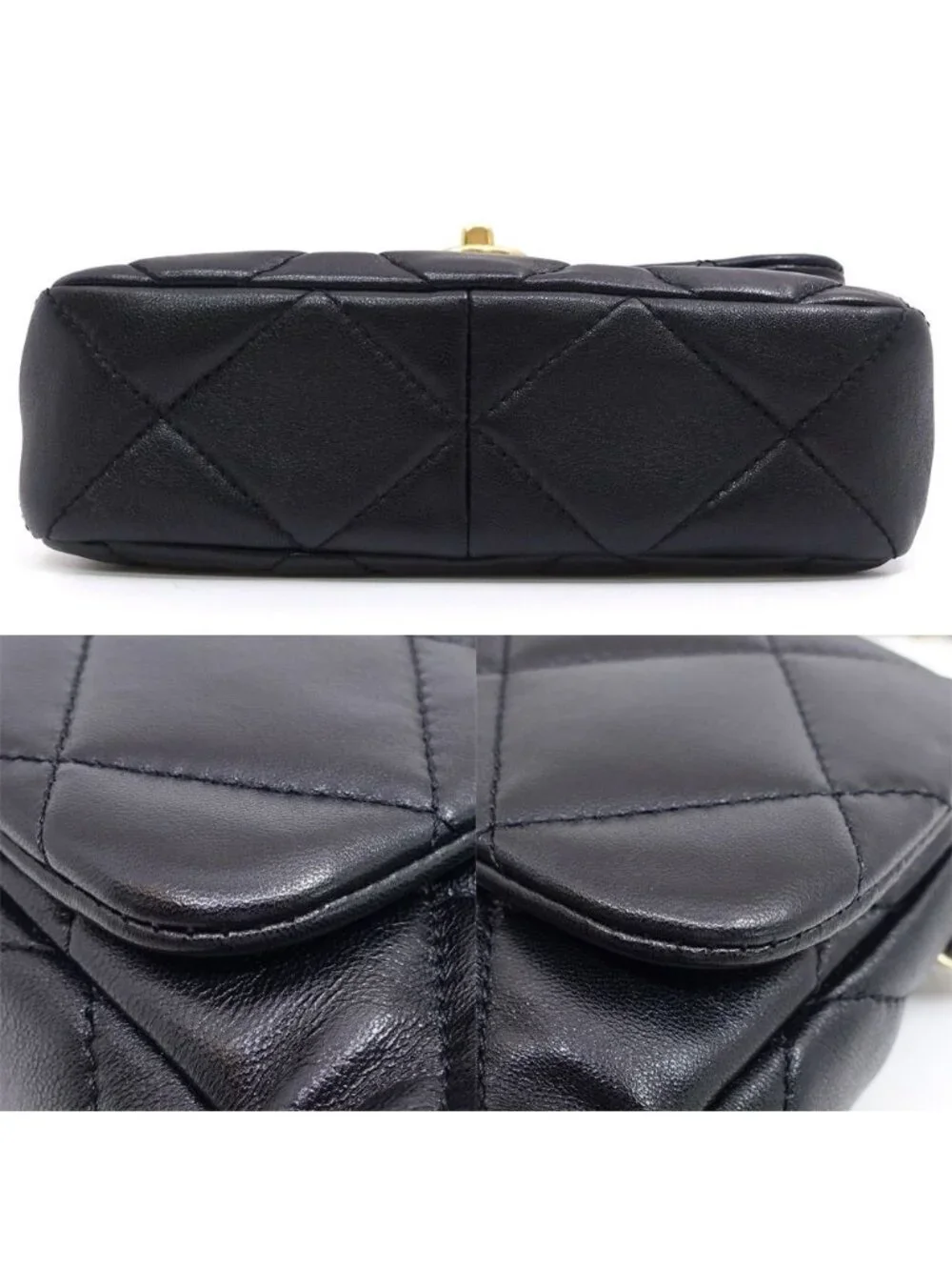 Chanel Heart Lock Chain Shoulder Bag Lambskin BK